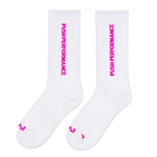 Performance Running Socks - White / Pink
