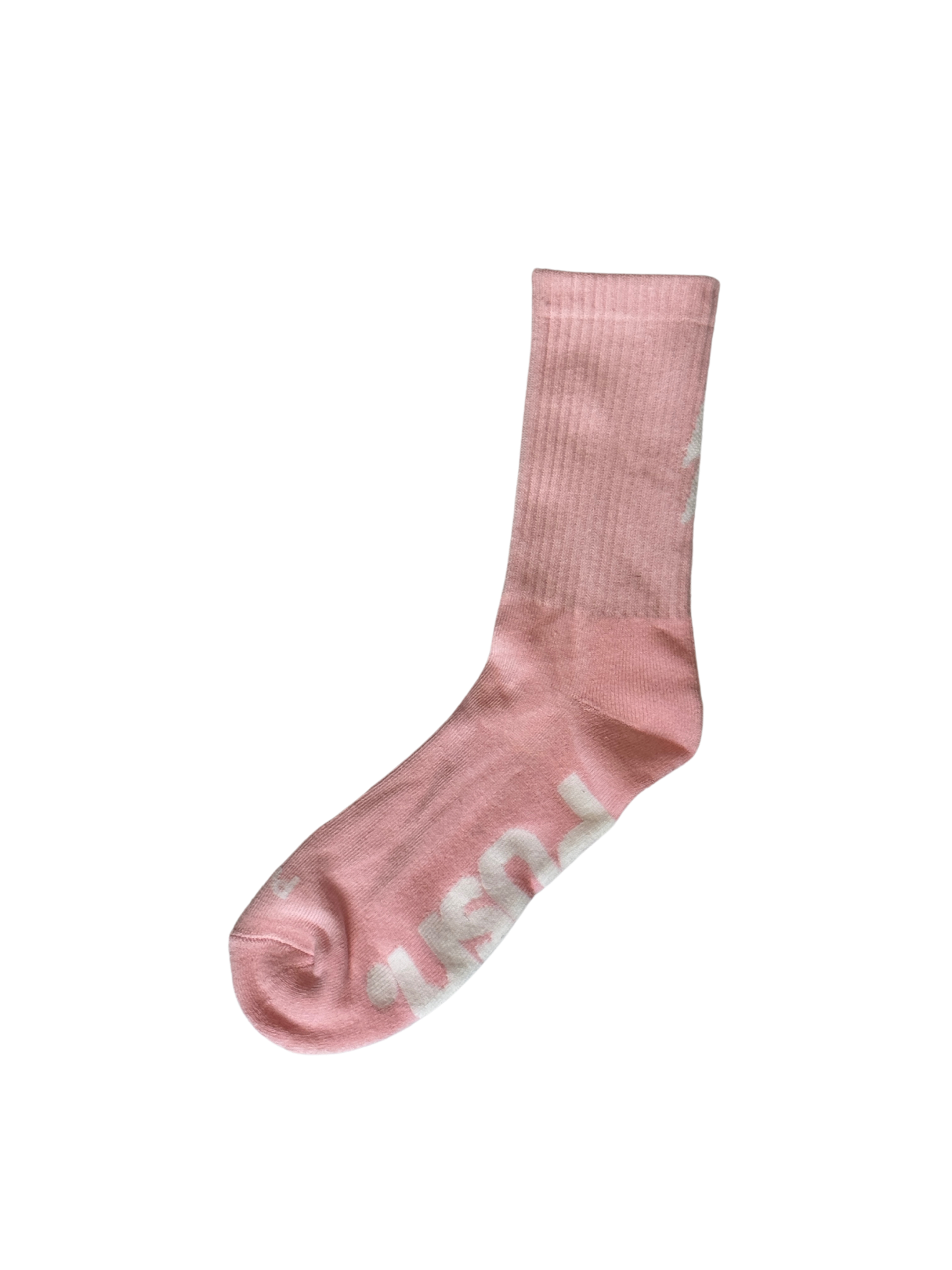 High quality crew socks that are made for running and cycling in a powder pink colourway. 