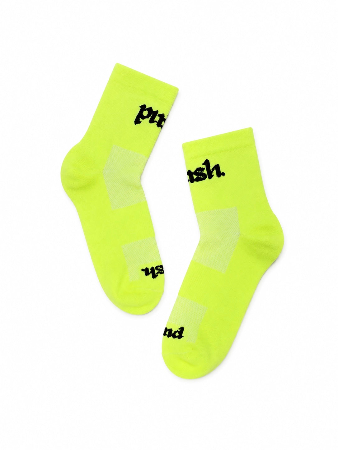 Performance Quarter Running Socks - Neon Yellow