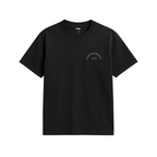 Essential Cotton Tee in black by Push Performance, laid flat to highlight clean silhouette and soft premium cotton