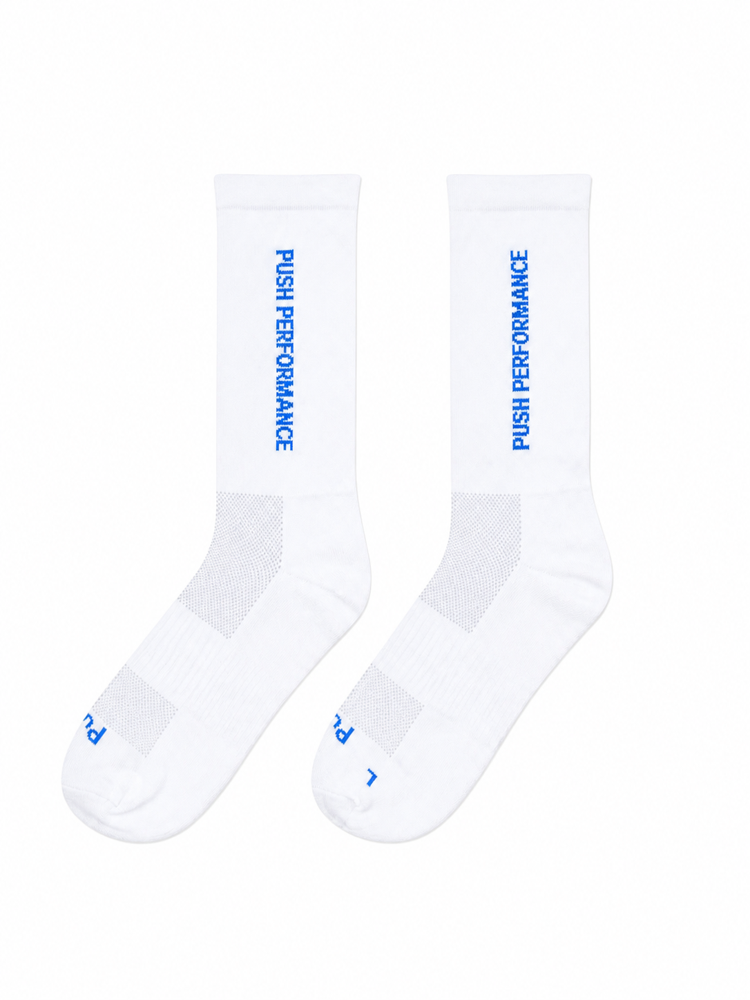 Performance Crew Running Socks - White/Blue