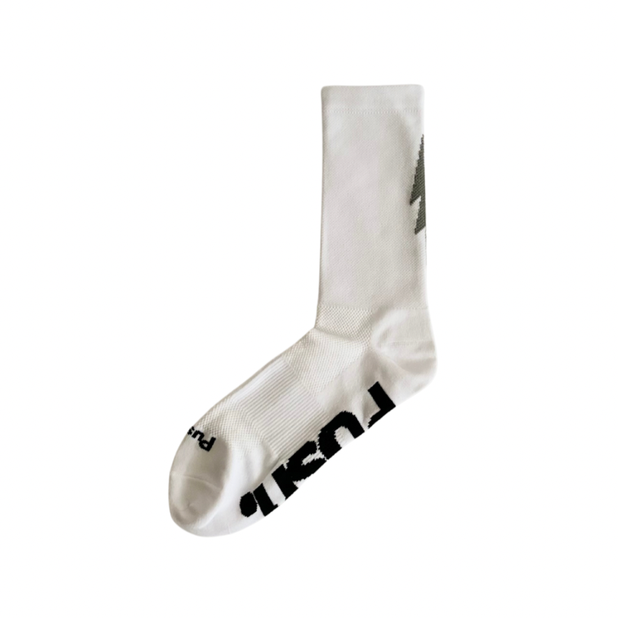 Lightning Bolt Endurance Sock - White