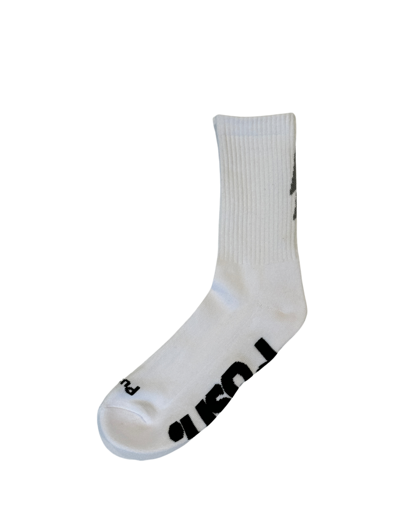 High quality crew socks that are made for running and cycling in a bold white colourway. 