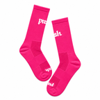 Performance Crew Running Socks - 'Push' Pink