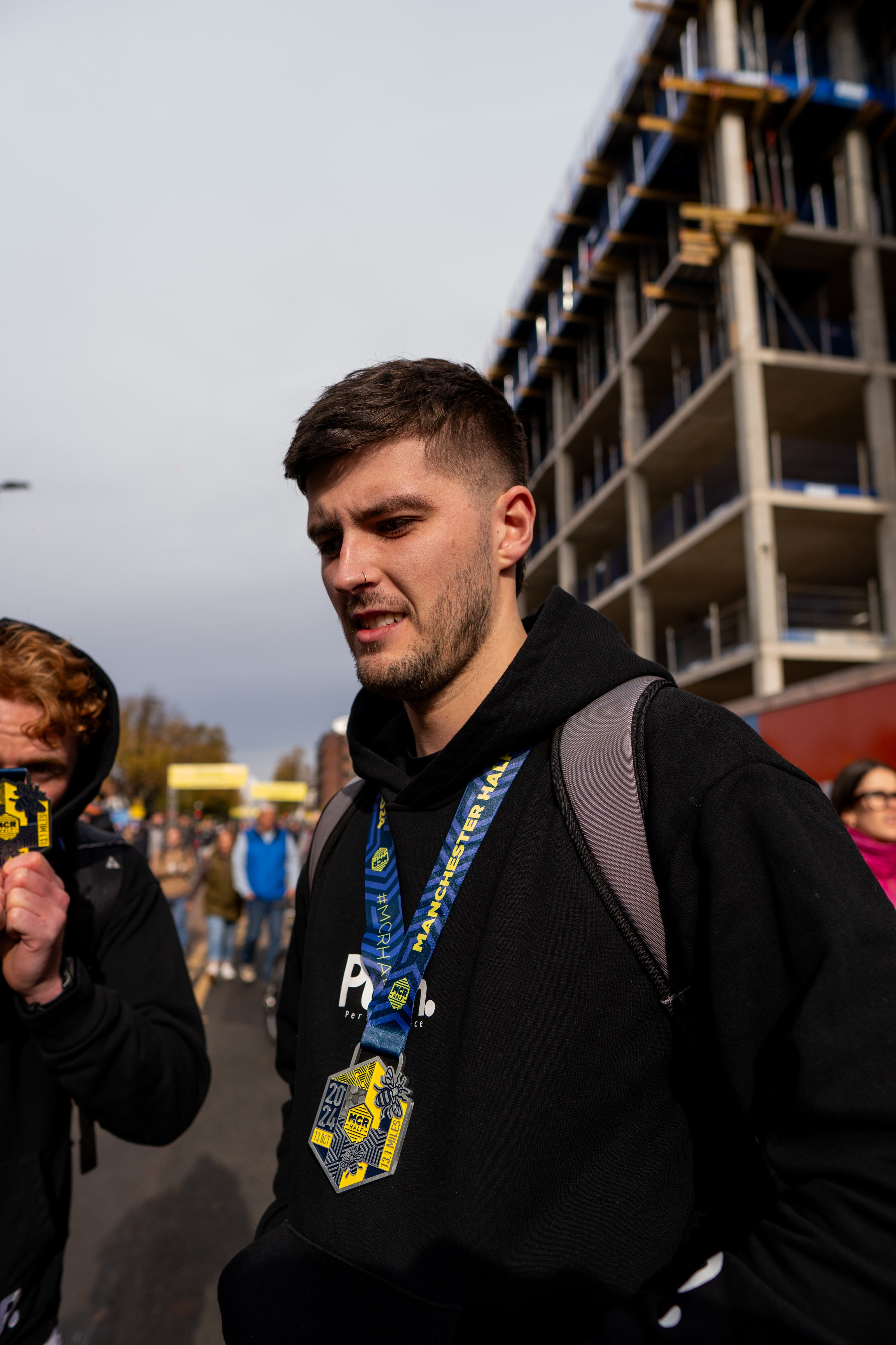 Post race chats with the Push hoodie.