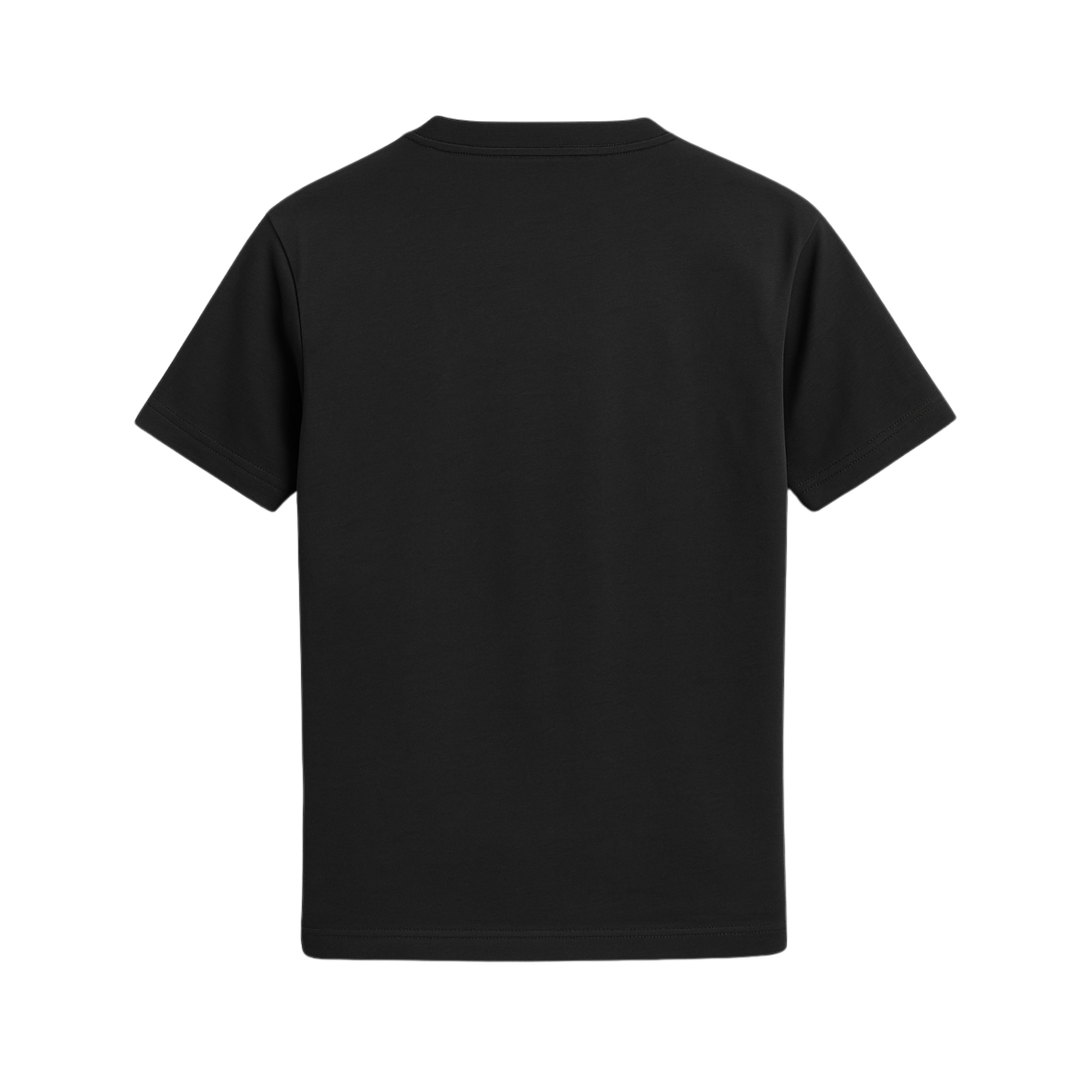 Essential Cotton Tee in black by Push Performance, laid flat to highlight clean silhouette and soft premium cotton