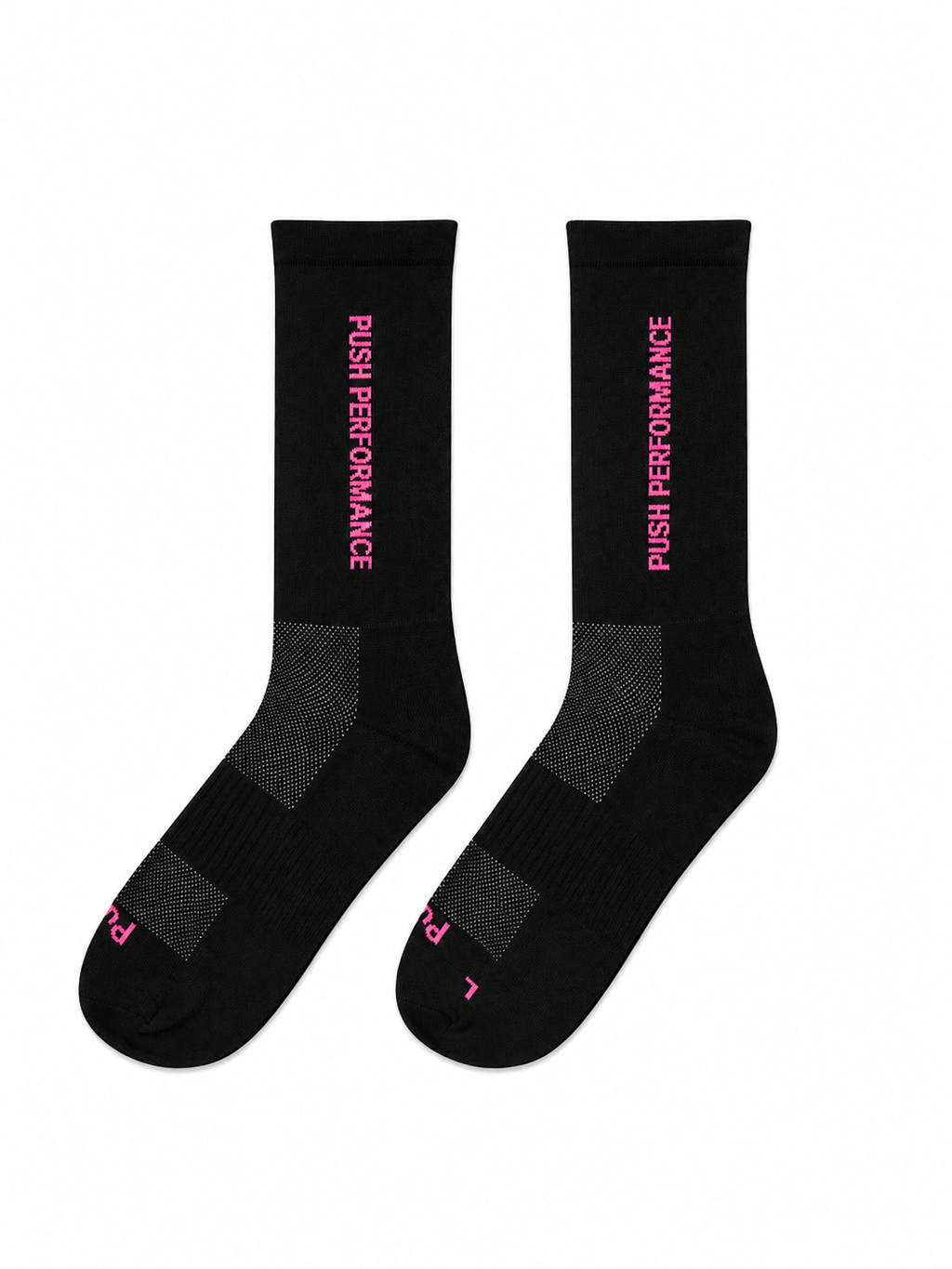 Performance Crew Running Socks - Black/Pink