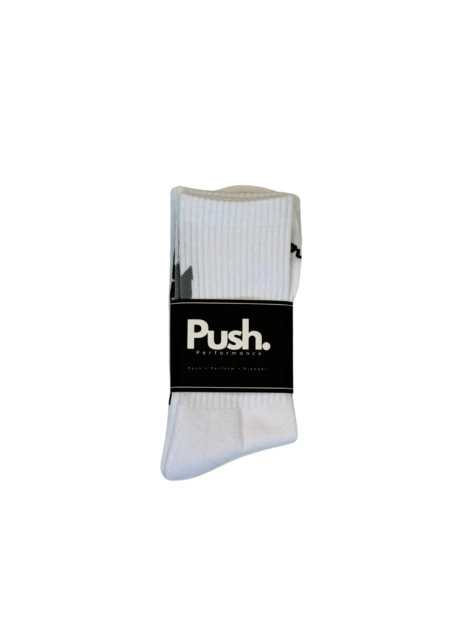 High quality crew socks that are made for running and cycling in a bold white colourway. 