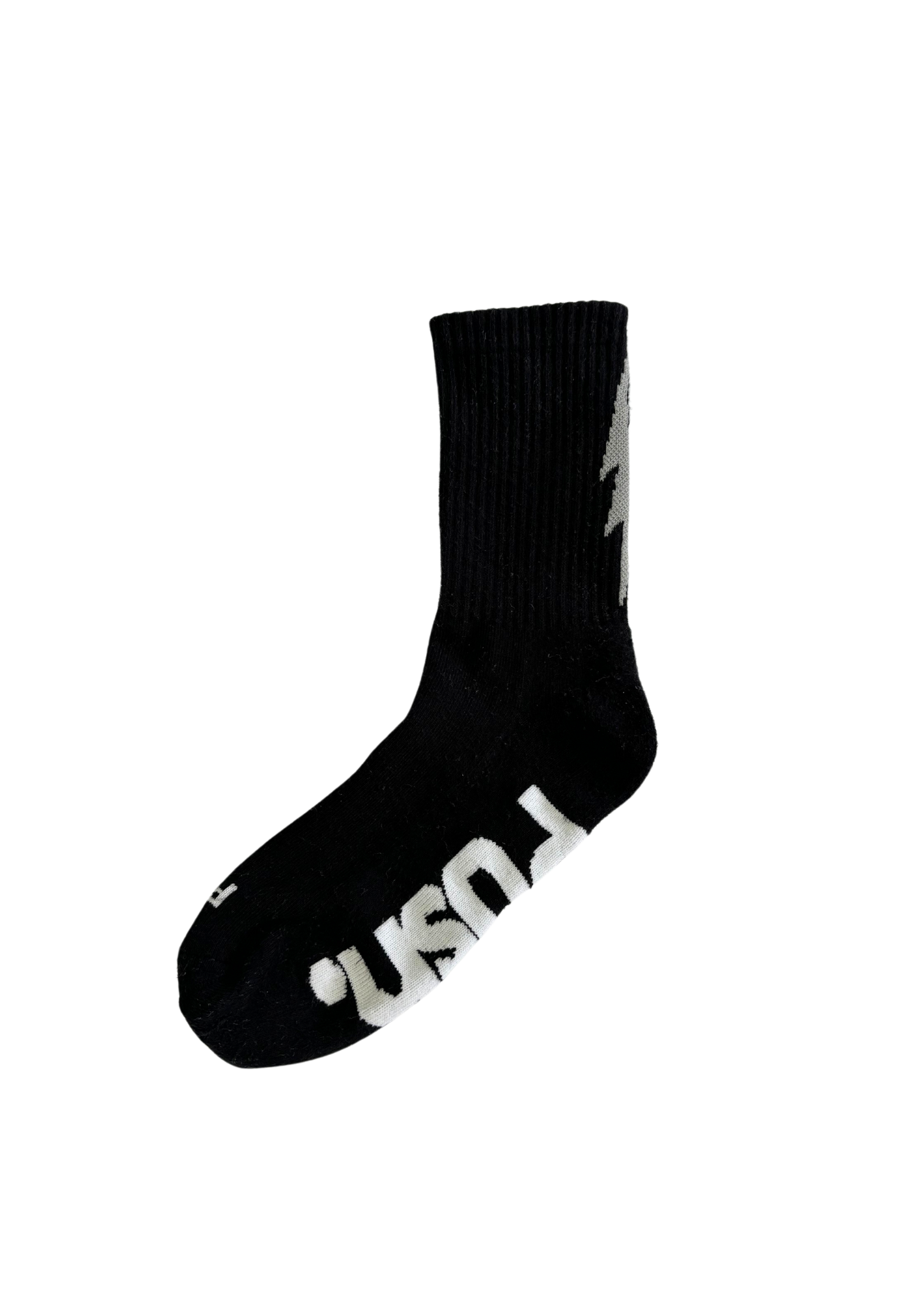 High quality crew socks that are made for running and cycling in a black colourway. 