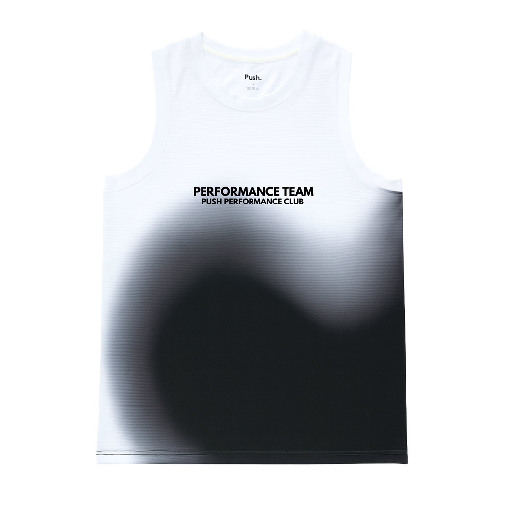 white black mens running vest for running, gym on white background