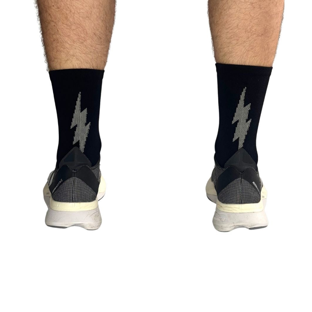 Lightning Bolt Endurance Sock - Black